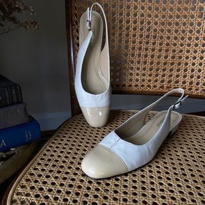 Vintage Cap Toe Sling Back Heels